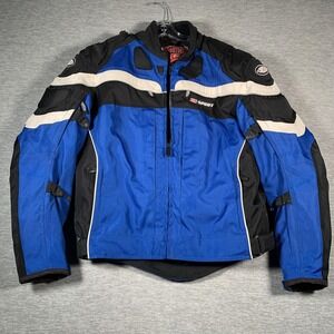 Cortech Jacket Mens‎ 2XL Blue Black GX Sport Motorcycle Riding Armor Protective